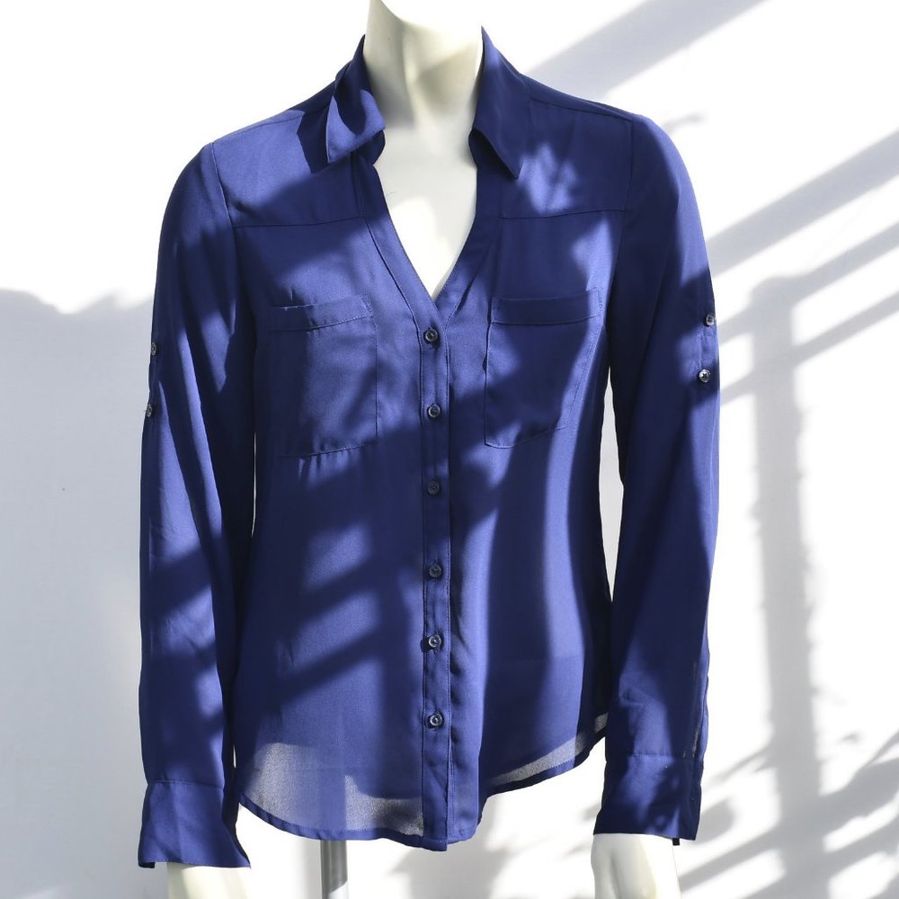 Express Portofino Shirt  (XS)  Blue